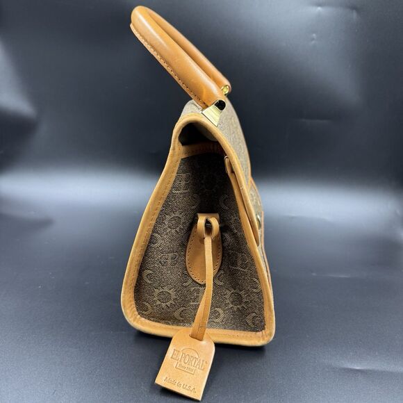 EL PORTAL Medium Leather-Trim Hand Bag – Used, No Strap. - Picture 3 of 16